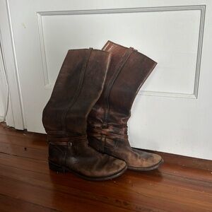 Brown leather Frye boots